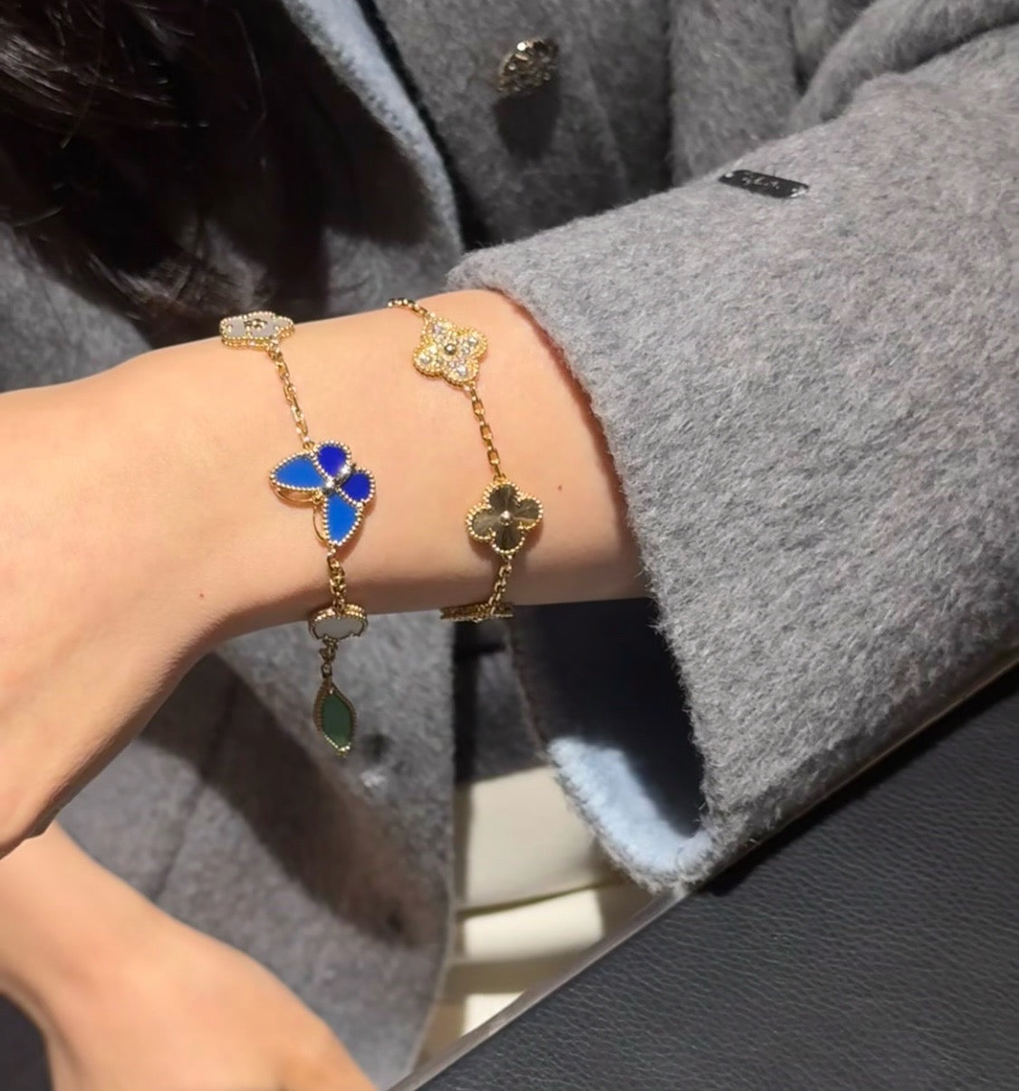 [Royal&Vicky]LUCKY SPRING BUTTERFLY 5 MOTIF BRACELET