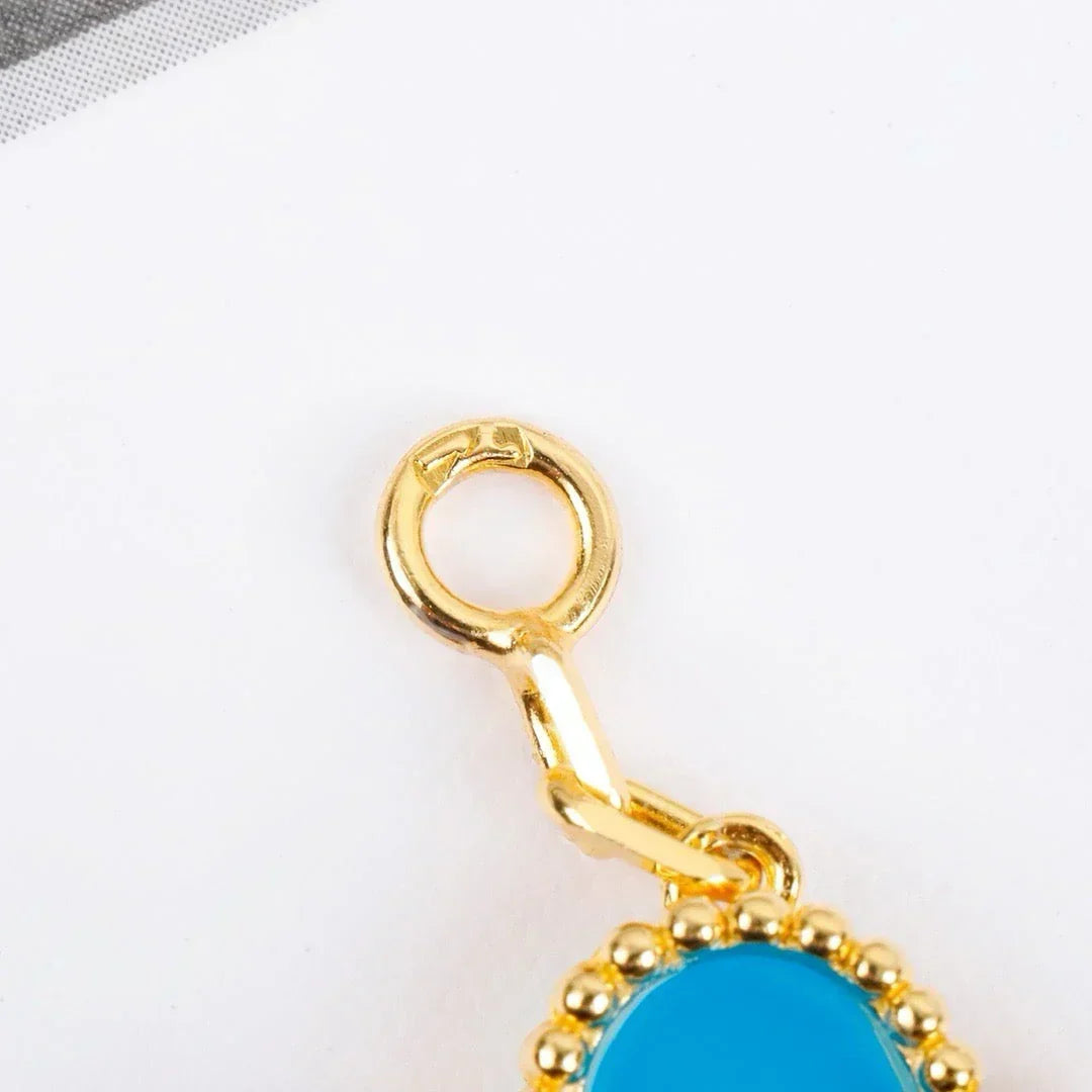 [Royal&Vicky]LUCKY CLOVER 5-MOTIF BRACELET - TURQUOISE COLLECTION