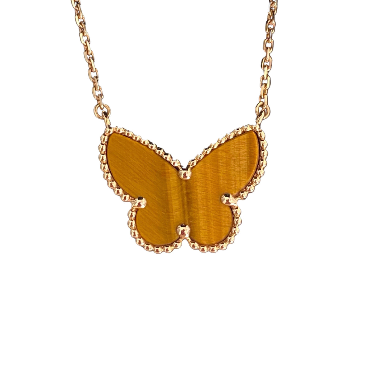 [Royal&Vicky] TIGER__ EYE BUTTERFLY NECKLACE