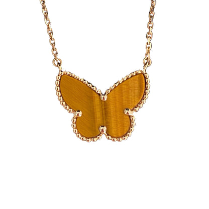 [Royal&Vicky] TIGER__ EYE BUTTERFLY NECKLACE