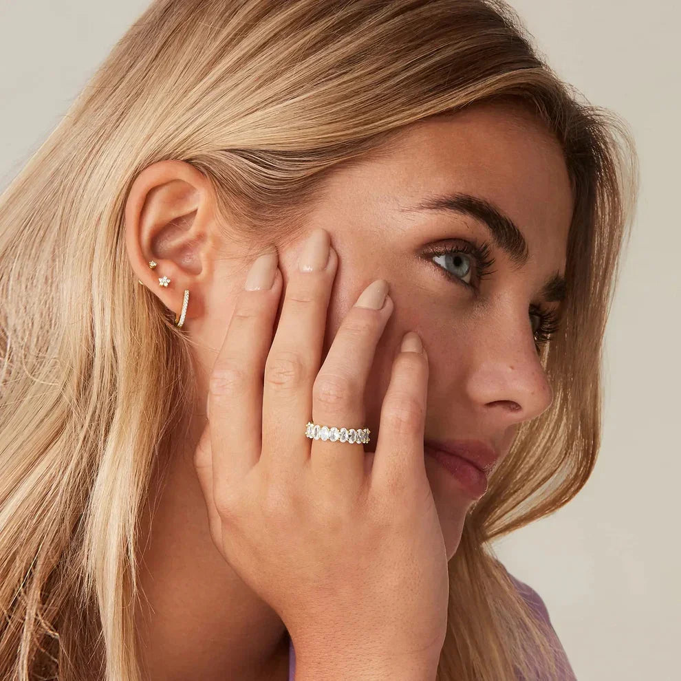 [Royal&Vicky]Antoinette Diamond Simulant Gold Ring
