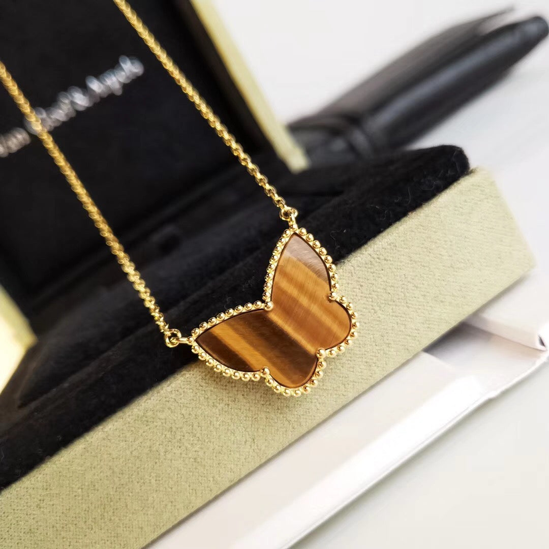 [Royal&Vicky] TIGER__ EYE BUTTERFLY NECKLACE
