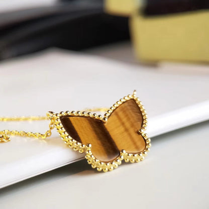 [Royal&Vicky] TIGER__ EYE BUTTERFLY NECKLACE