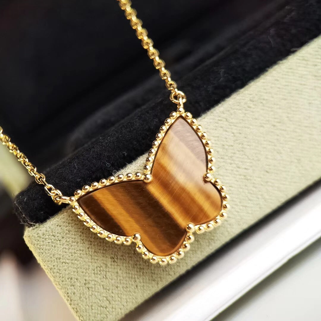 [Royal&Vicky] TIGER__ EYE BUTTERFLY NECKLACE