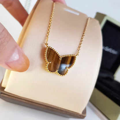 [Royal&Vicky] TIGER__ EYE BUTTERFLY NECKLACE
