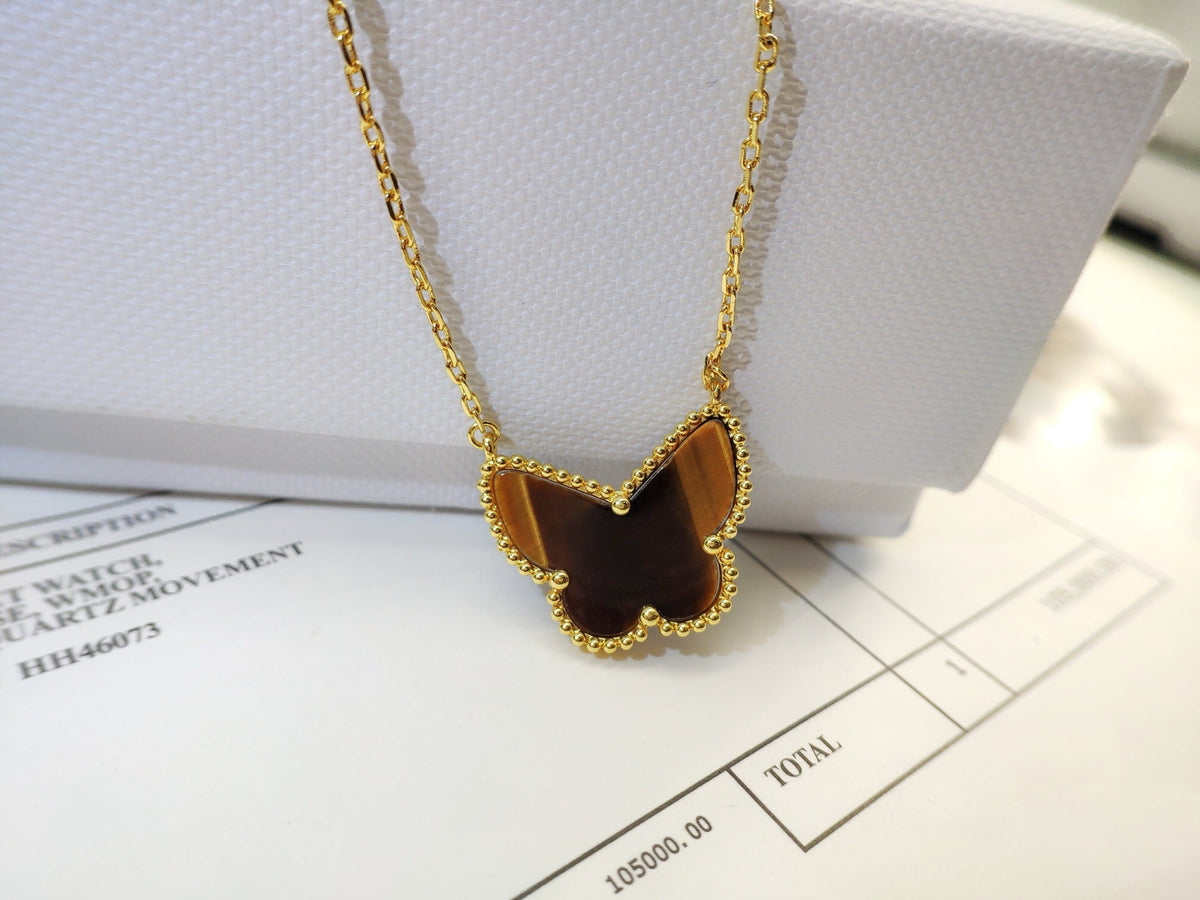 [Royal&Vicky] TIGER__ EYE BUTTERFLY NECKLACE