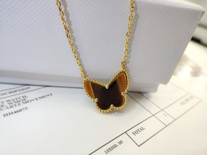 [Royal&Vicky] TIGER__ EYE BUTTERFLY NECKLACE