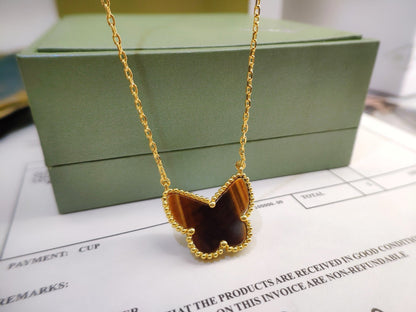 [Royal&Vicky] TIGER__ EYE BUTTERFLY NECKLACE