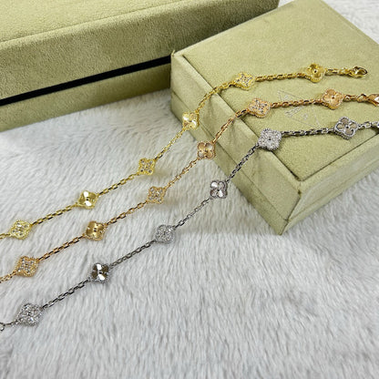 [Royal&Vicky]CLOVER 6 MOTIF DIAMOND LASER BRACELET