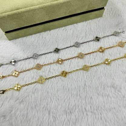 [Royal&Vicky]CLOVER 6 MOTIF DIAMOND LASER BRACELET