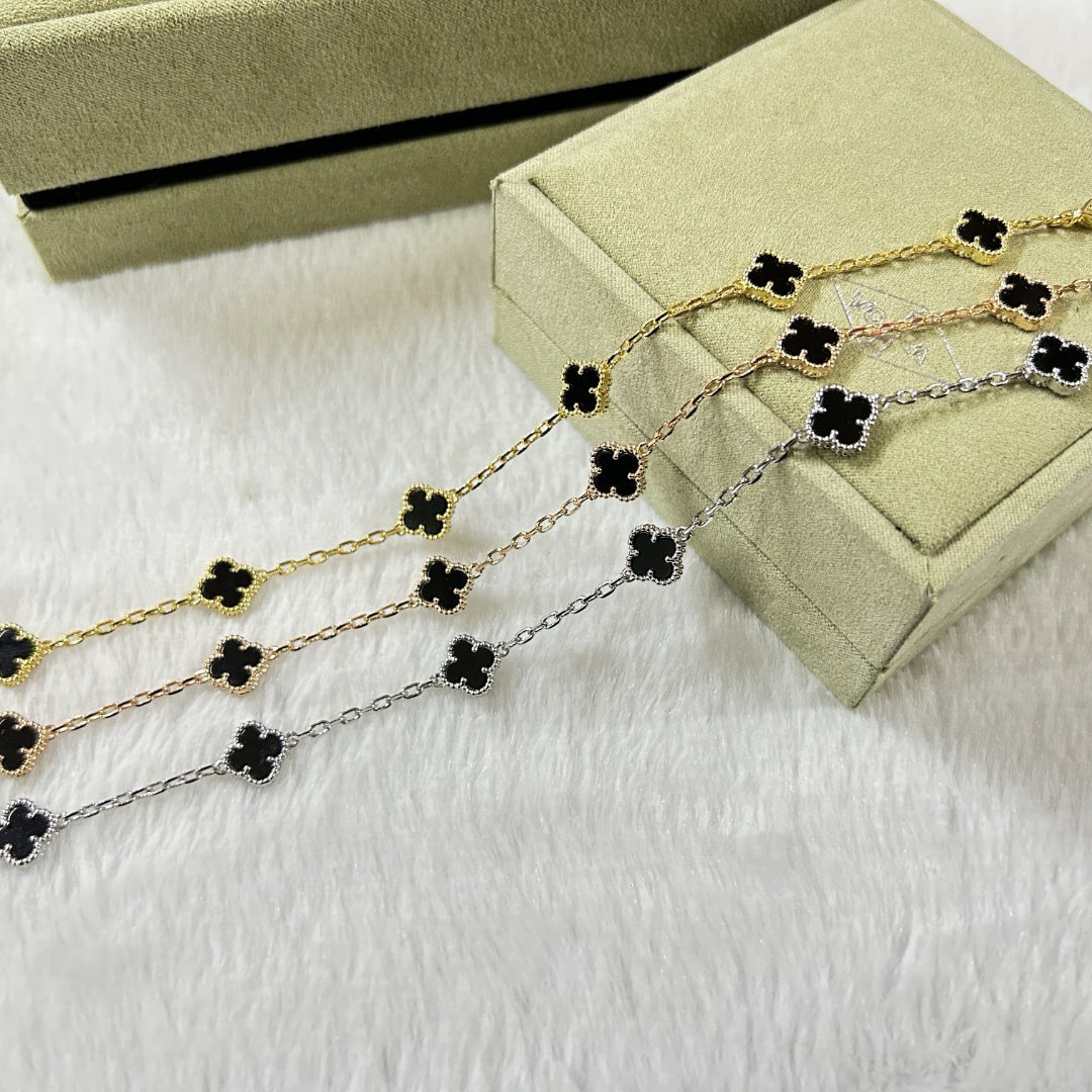 [Royal&Vicky]CLOVER 6 MOTIF  ONYXS BRACELET