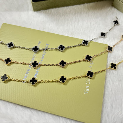 [Royal&Vicky]CLOVER 6 MOTIF  ONYXS BRACELET