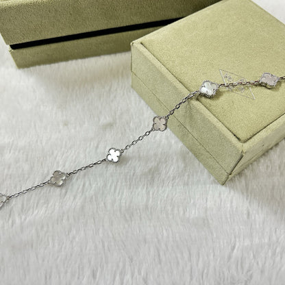 [Royal&Vicky]CLOVER 6 MOTIF WHITE MOP BRACELET