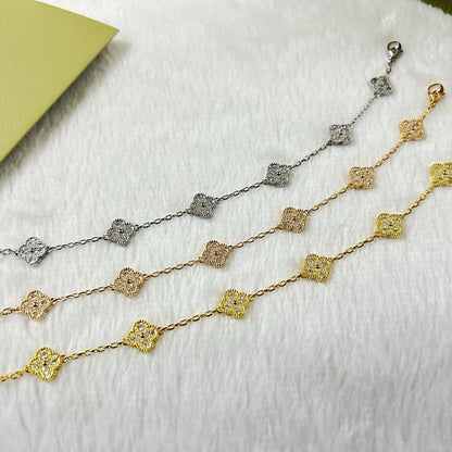 [Royal&Vicky]CLOVER 6 MOTIF DIAMOND BRACELET
