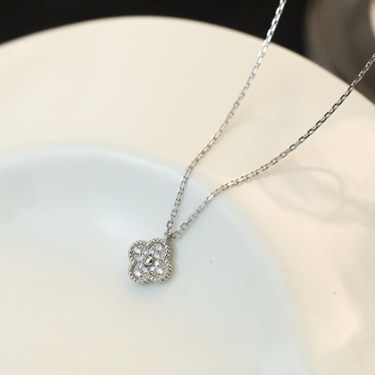 [Royal&Vicky]CLOVER MINI 9.5MM PENDANT DIAMOND NECKLACE