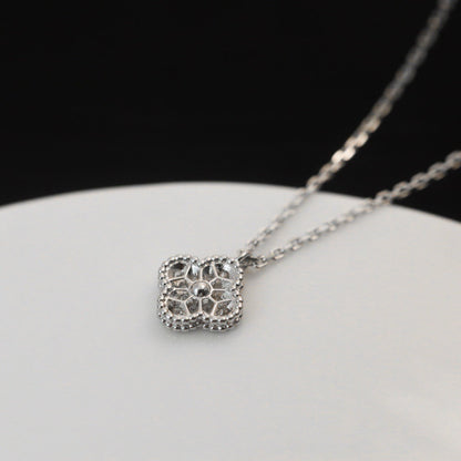 [Royal&Vicky]CLOVER MINI 9.5MM PENDANT DIAMOND NECKLACE