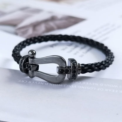 [Royal&Vicky]FORCE LARGE SERIES HORSESHOE BLACK SAMURAI BRACELET