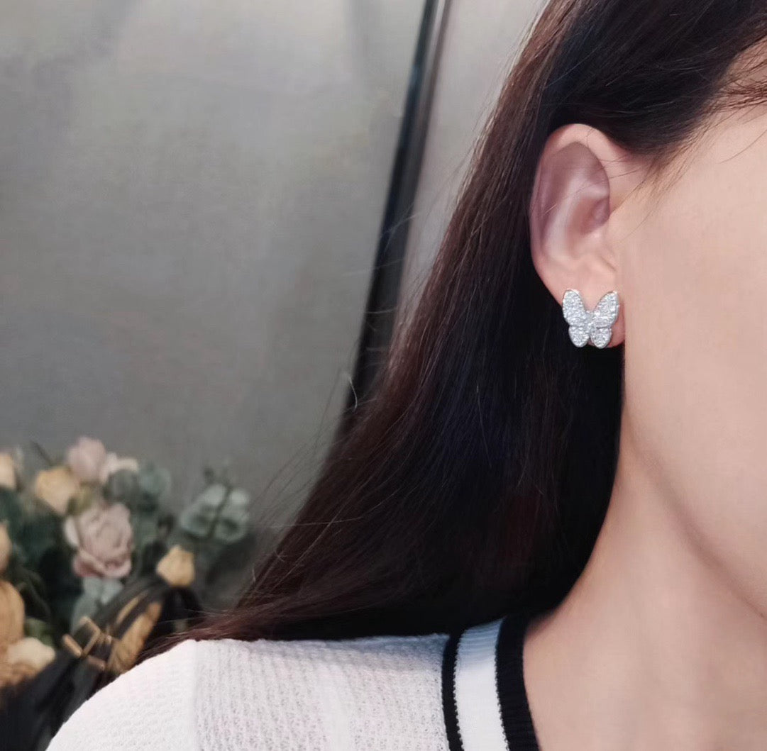 [Royal&Vicky]BUTTERFLY ALL DIAMOND EARRINGS