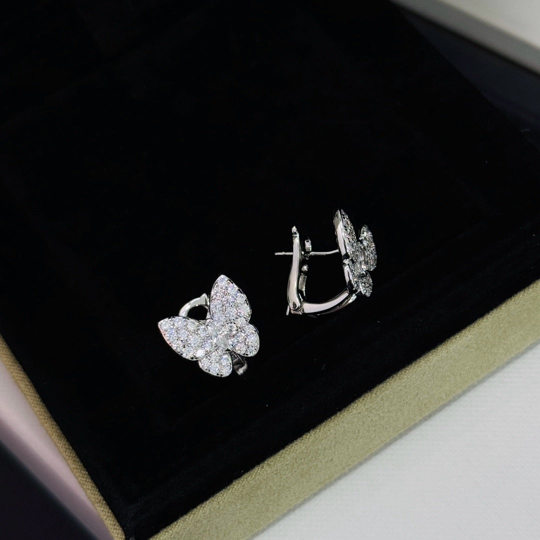 [Royal&Vicky]BUTTERFLY ALL DIAMOND EARRINGS