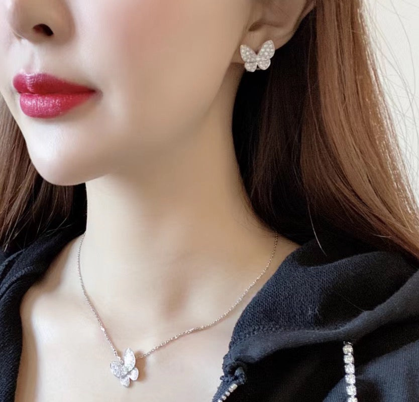 [Royal&Vicky]BUTTERFLY ALL DIAMOND EARRINGS