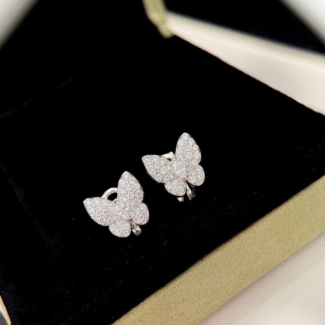 [Royal&Vicky]BUTTERFLY ALL DIAMOND EARRINGS