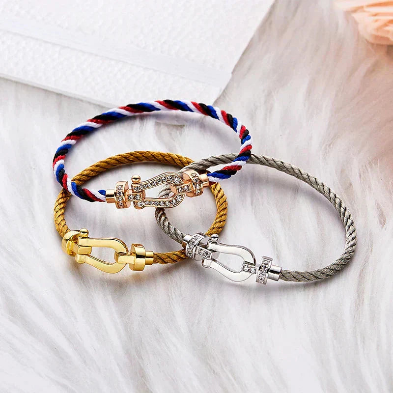 [Royal&Vicky]FORCE LARGE HORSESHOE NO DIAMOND BRACELET GOLD