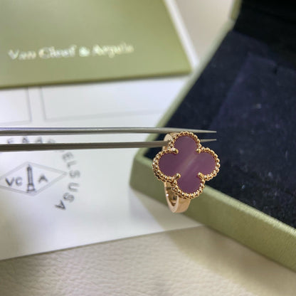 [Royal&Vicky]CLOVER  PURPLE VIOLET RING