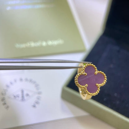 [Royal&Vicky]CLOVER  PURPLE VIOLET RING