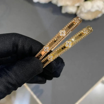 [Royal&Vicky]CLOVER BRACELET 4MM DIAMONDS
