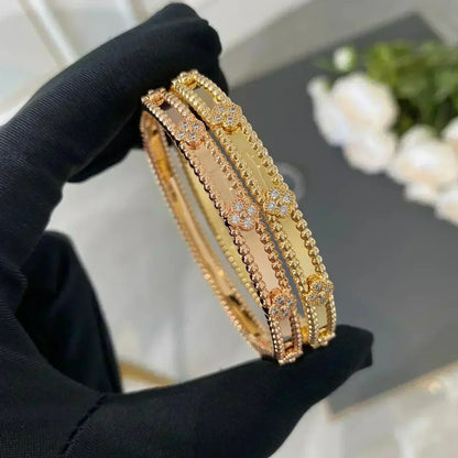 [Royal&Vicky]CLOVER BRACELET 4MM DIAMONDS
