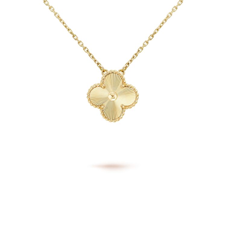 [Royal&Vicky]CLOVER 15MM LASER NECKLACE