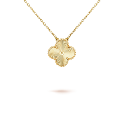 [Royal&Vicky]CLOVER 15MM LASER NECKLACE