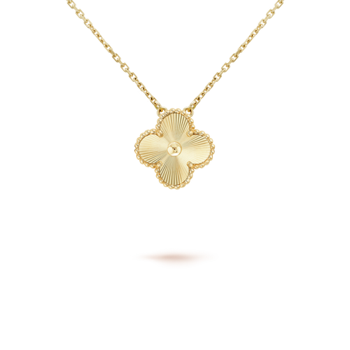 [Royal&Vicky]CLOVER 15MM LASER NECKLACE