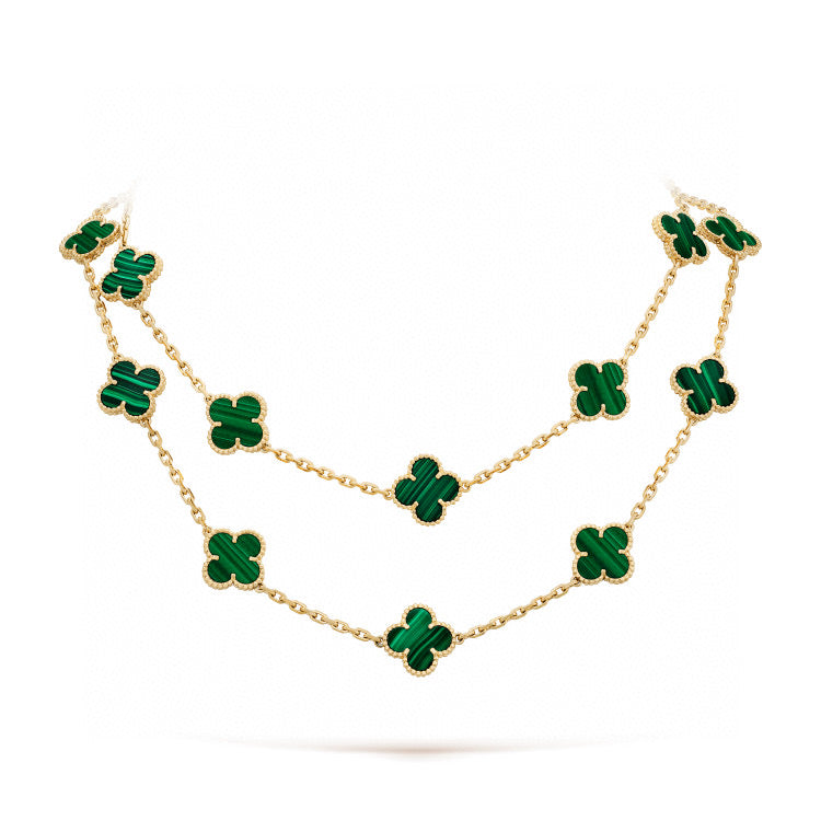[Royal&Vicky]CLOVER 20 MOTIFS MALACHITE GOLD
