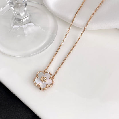 [Royal&Vicky]LUCKY  WHITE MOP  PLUM BLOSSOM NECKLACE
