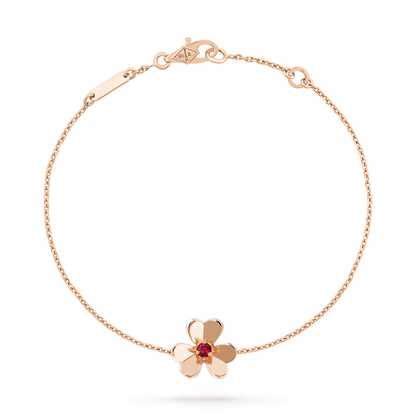 [Royal&Vicky]FRIVOLE GOLD FLOWER PINK MALACHITE BRACELET