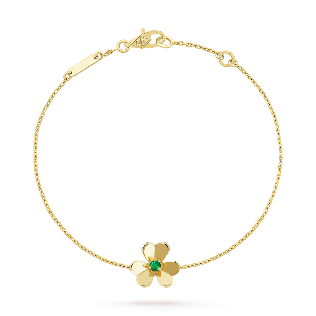 [Royal&Vicky]FRIVOLE GOLD FLOWER PINK MALACHITE BRACELET