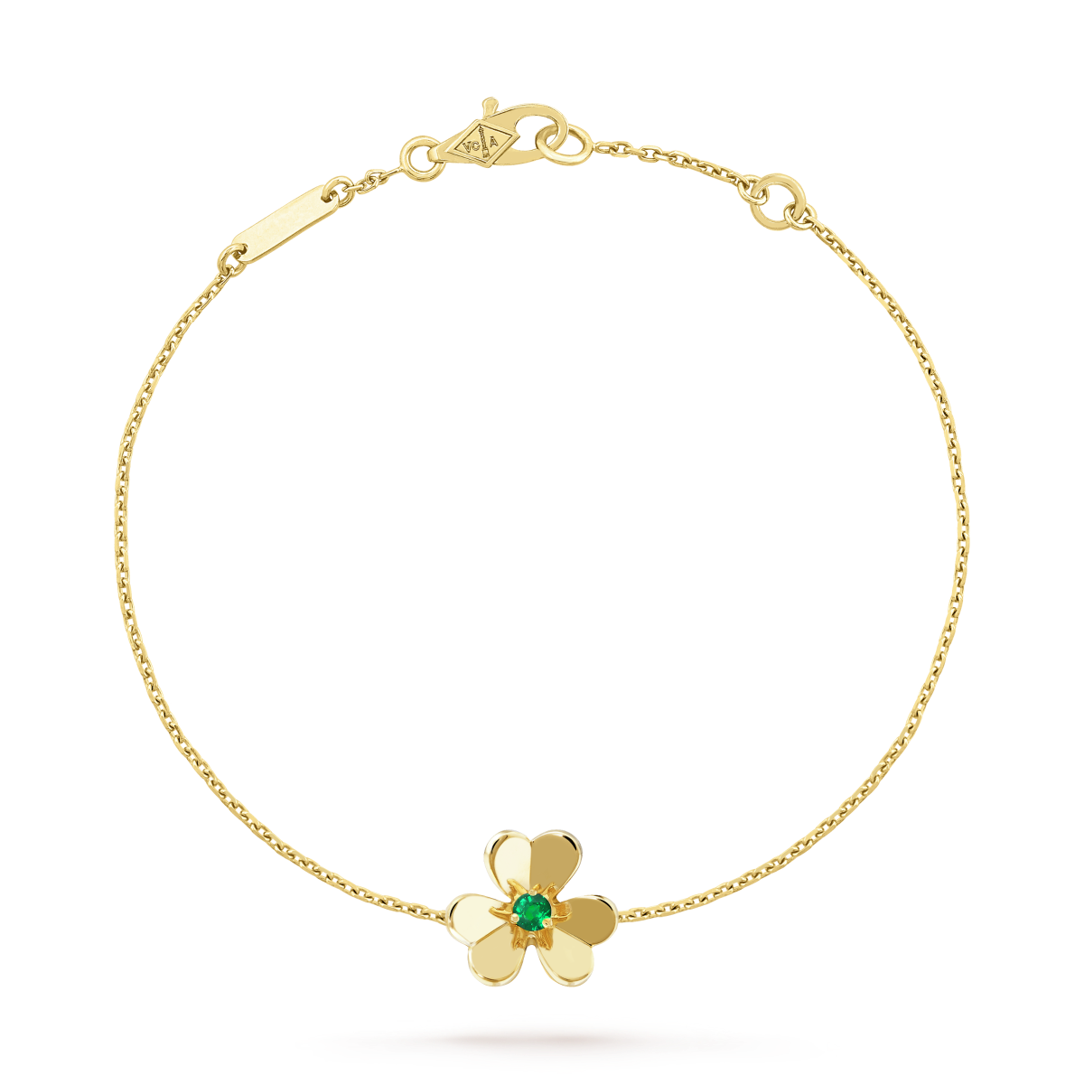 [Royal&Vicky]FRIVOLE GOLD FLOWER PINK MALACHITE BRACELET
