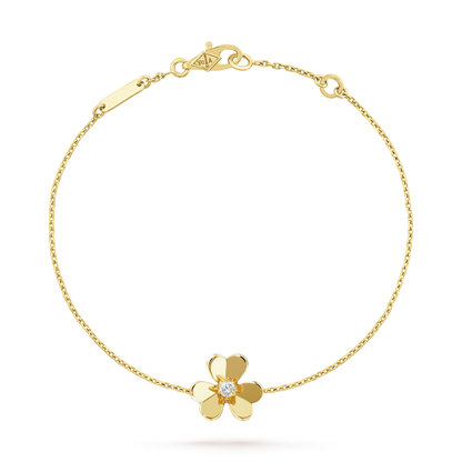 [Royal&Vicky]FRIVOLE GOLD FLOWER PINK MALACHITE BRACELET