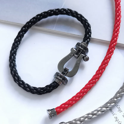 [Royal&Vicky]FORCE LARGE SERIES HORSESHOE BLACK SAMURAI BRACELET