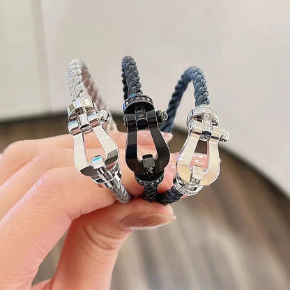 [Royal&Vicky]FORCE LARGE HORSESHOE NO DIAMOND BRACELET ROSE GOLD