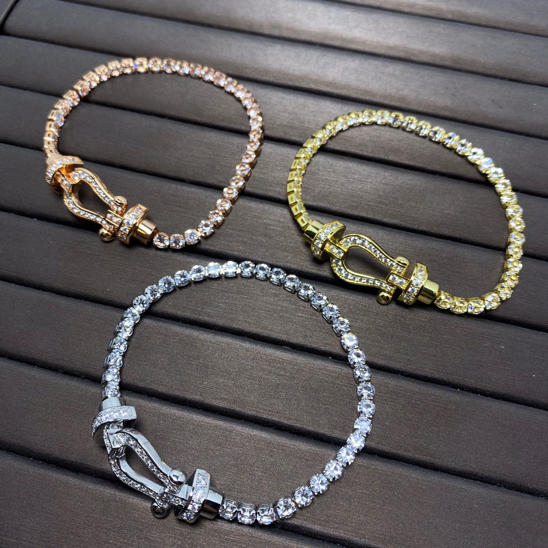 [Royal&Vicky]FORCE  HORSESHOE  DIAMOND TENNIS BRACELET