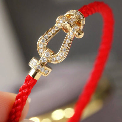 [Royal&Vicky]FORCE LARGE HORSESHOE FULL DIAMOND BRACELET GOLD