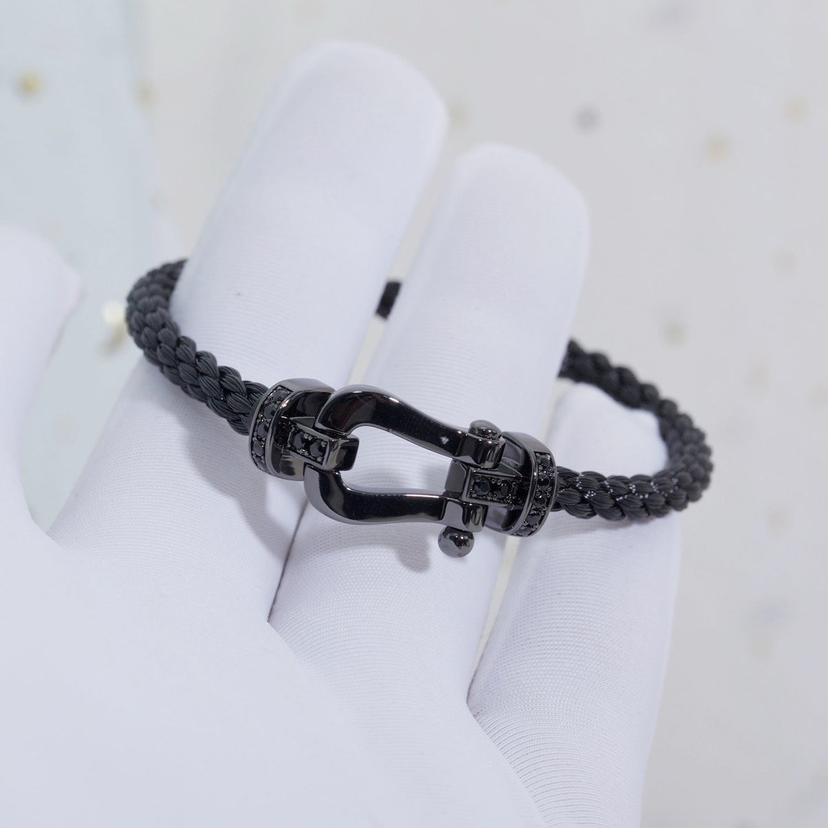 [Royal&Vicky]FORCE LARGE SERIES HORSESHOE BLACK SAMURAI BRACELET