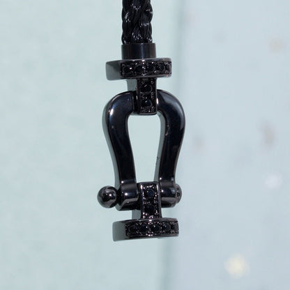 [Royal&Vicky]FORCE LARGE SERIES HORSESHOE BLACK SAMURAI BRACELET