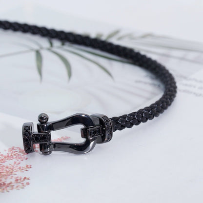 [Royal&Vicky]FORCE LARGE SERIES HORSESHOE BLACK SAMURAI BRACELET