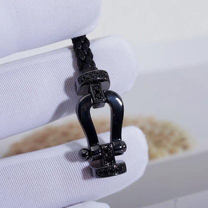 [Royal&Vicky]FORCE LARGE SERIES HORSESHOE BLACK SAMURAI BRACELET