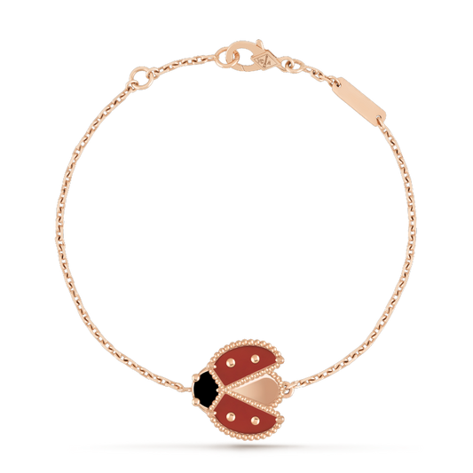 [Royal&Vicky]LUCKY SPRING 1 MOTIF PINK GOLD BRACELET