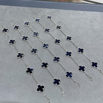 [Royal&Vicky]LUCKY CLOVER 5-MOTIF BRACELET - PIETERSITE COLLECTION