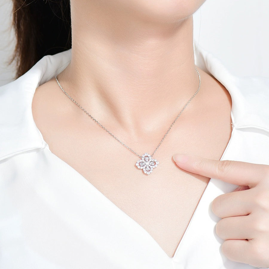 [Royal&Vicky]LOOP NECKLACE FULL MOTIF DIAMOND 16MM MULTIPLE COLORS